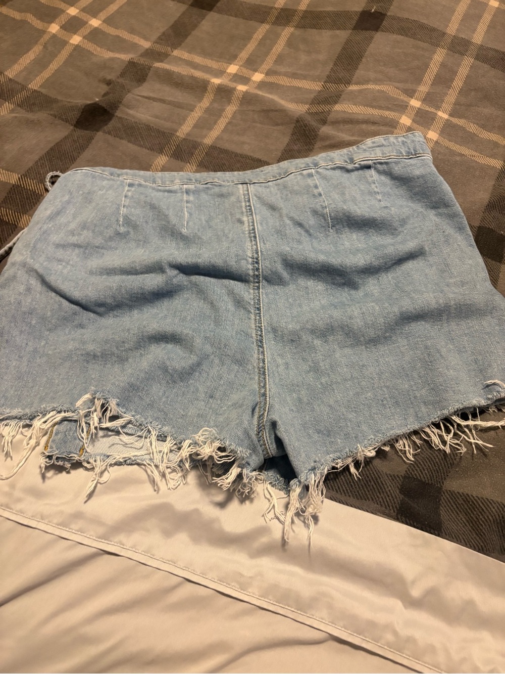 Light Blue Denim Skort with Side Tie - Casual Women's Skort - Picture 7 of 7